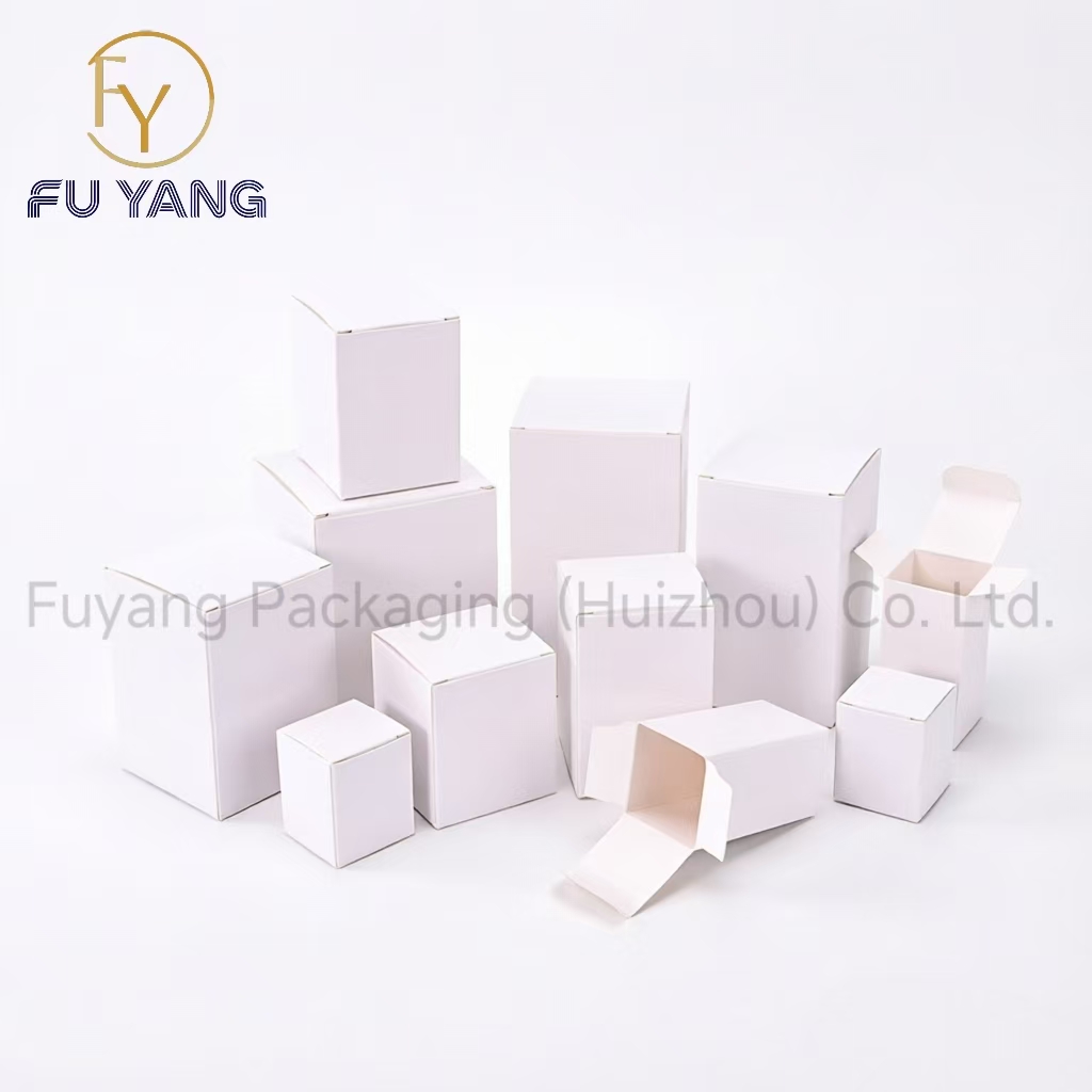 Custom White Paper Boxes — front view